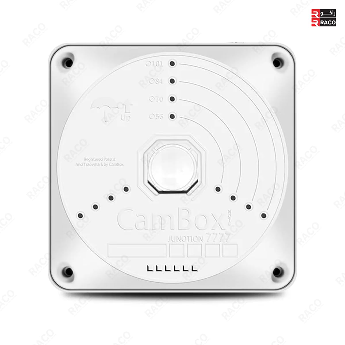RACO Giffex Universal Bullet Security Camera Junction Box Mount Bracket, Wall Ceiling Mount Hide Cable Junction Base Boxes, Outdoor/Indoor Use Plastic Junction Box Square