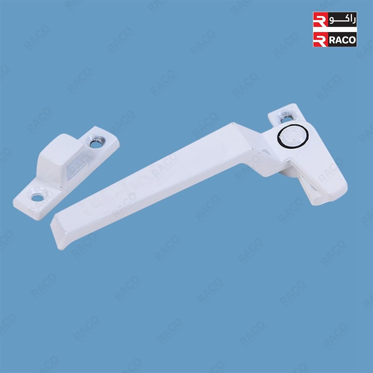 RACO White Window Handle | Universal Right- and Left-Hand Window Handles with Security Locks | Lockable aluminium Window Door Handle for Home, Office, Room-Inside and Outside