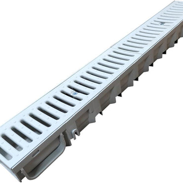 RACO Floor Grating, Drain Channel for Landscapes, Pools, Roofs, Terraces, Balconies, Gardens, Corridors 1Mtr Length Maid in Spain (Polypropylene (PP) 5.5