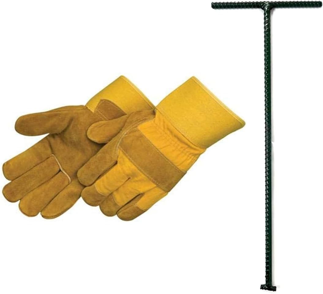 RACO Manhole Open Key | Universal Manhole Lifting key for Easy Cover Removal with Leather Gloves