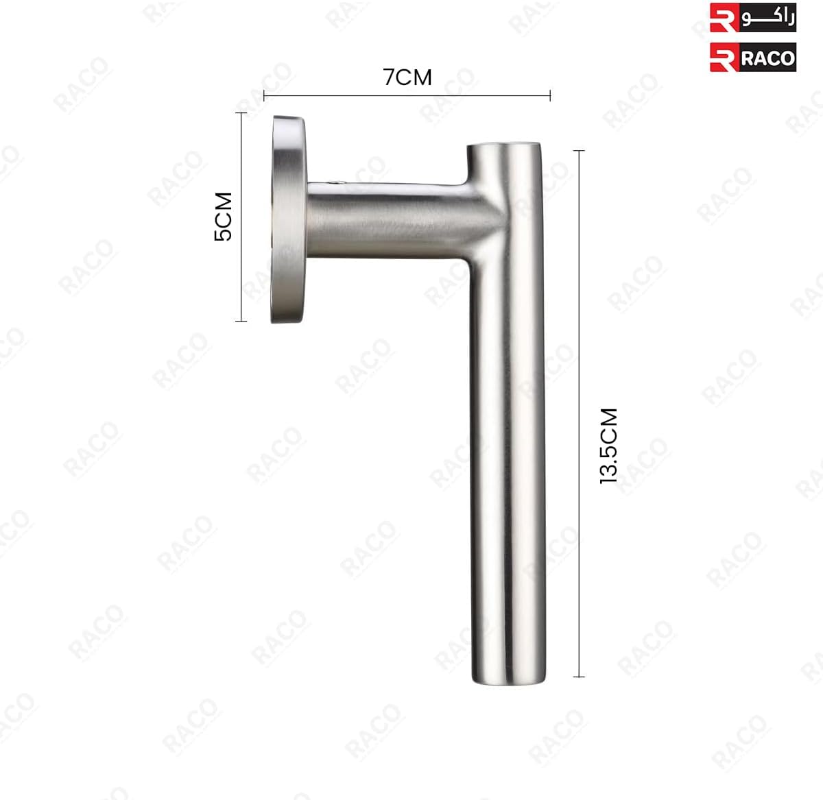 RACO Doorfit Door Handles Premium Stainless Steel, T-bar Lever Latch Rose Door Handle, Ideal for Internal Wooden Doors for Home and Office