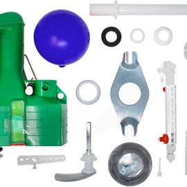 RACO Twyford Single Flush Toilet Cistern Kit – Includes Syphon, Ball, Flush Handle, Inlet Valve, Donut, Lever, and Nocturne Accelerator Kit