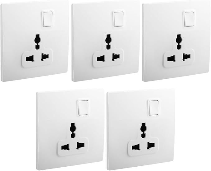 RACO Legrand Mallia Senses Multi Gang Switched Socket Outlet White Screw Type Terminals 16 A 250V