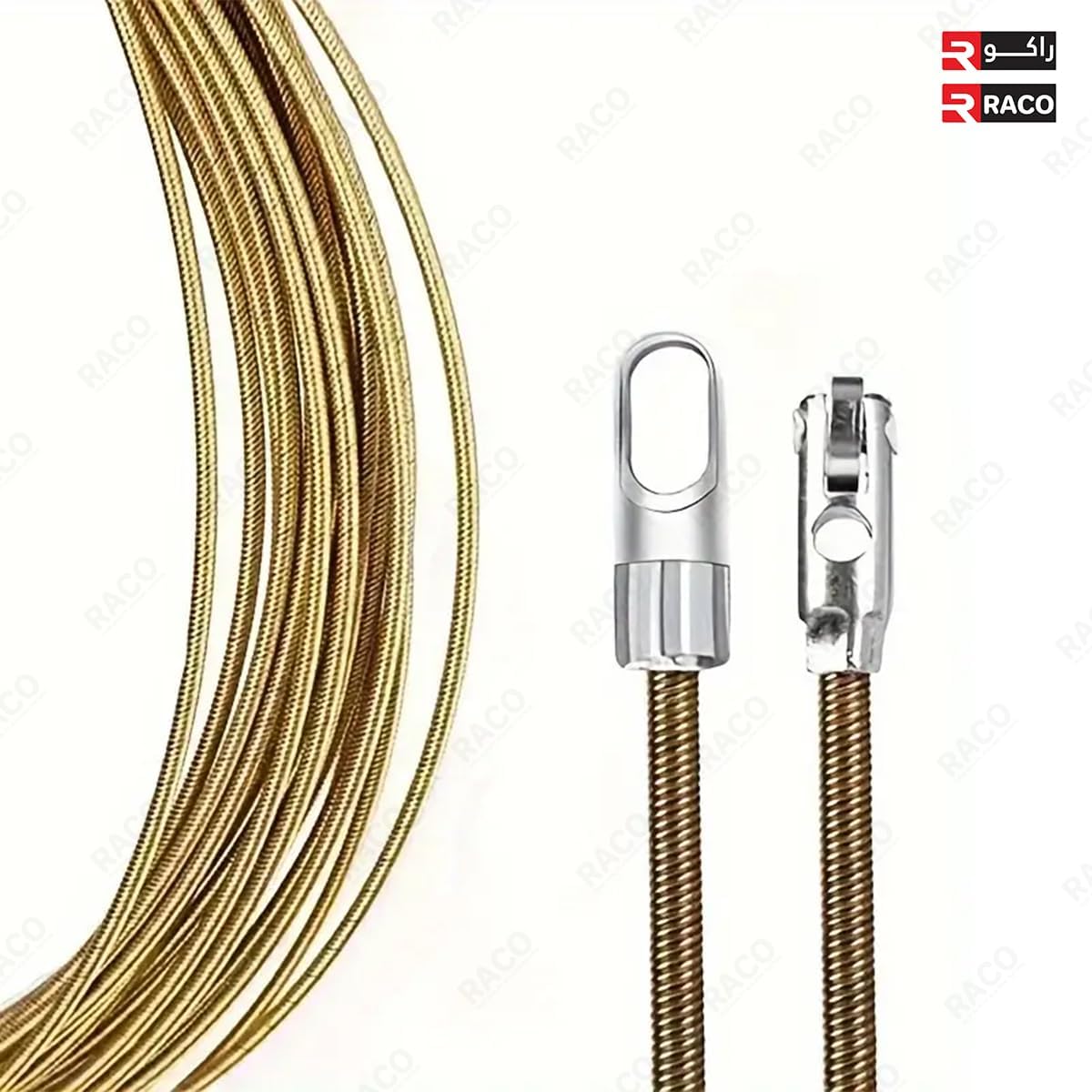 RACO Giffex Cable Pulling Spring, Cable Guider Puller, Universal Wire Puller Tool, Electrical Wire Threader, Wiring Installation Tool Gold 4MM