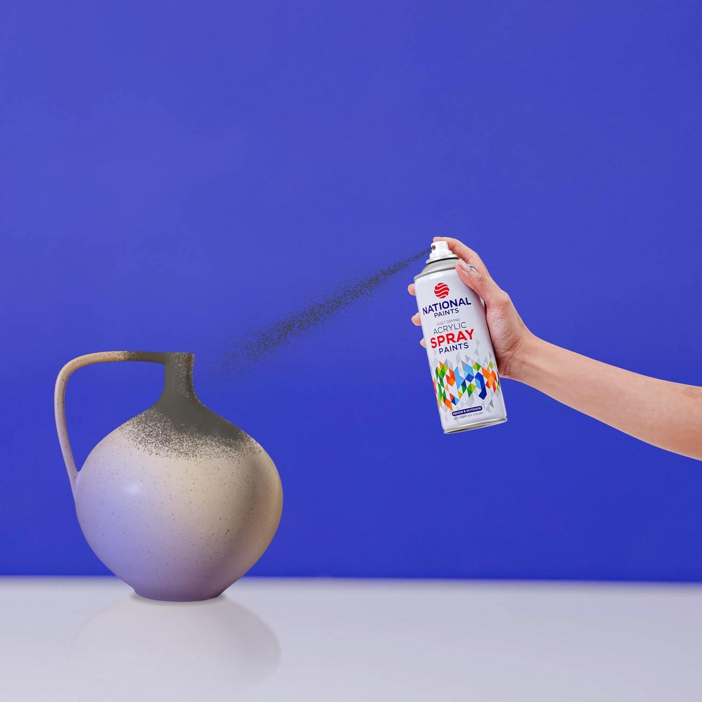 National Paints Fast Drying Acrylic Spray Paint, Premium Multi Surface Paint, Durable Finish, Easy to Use - 400ML