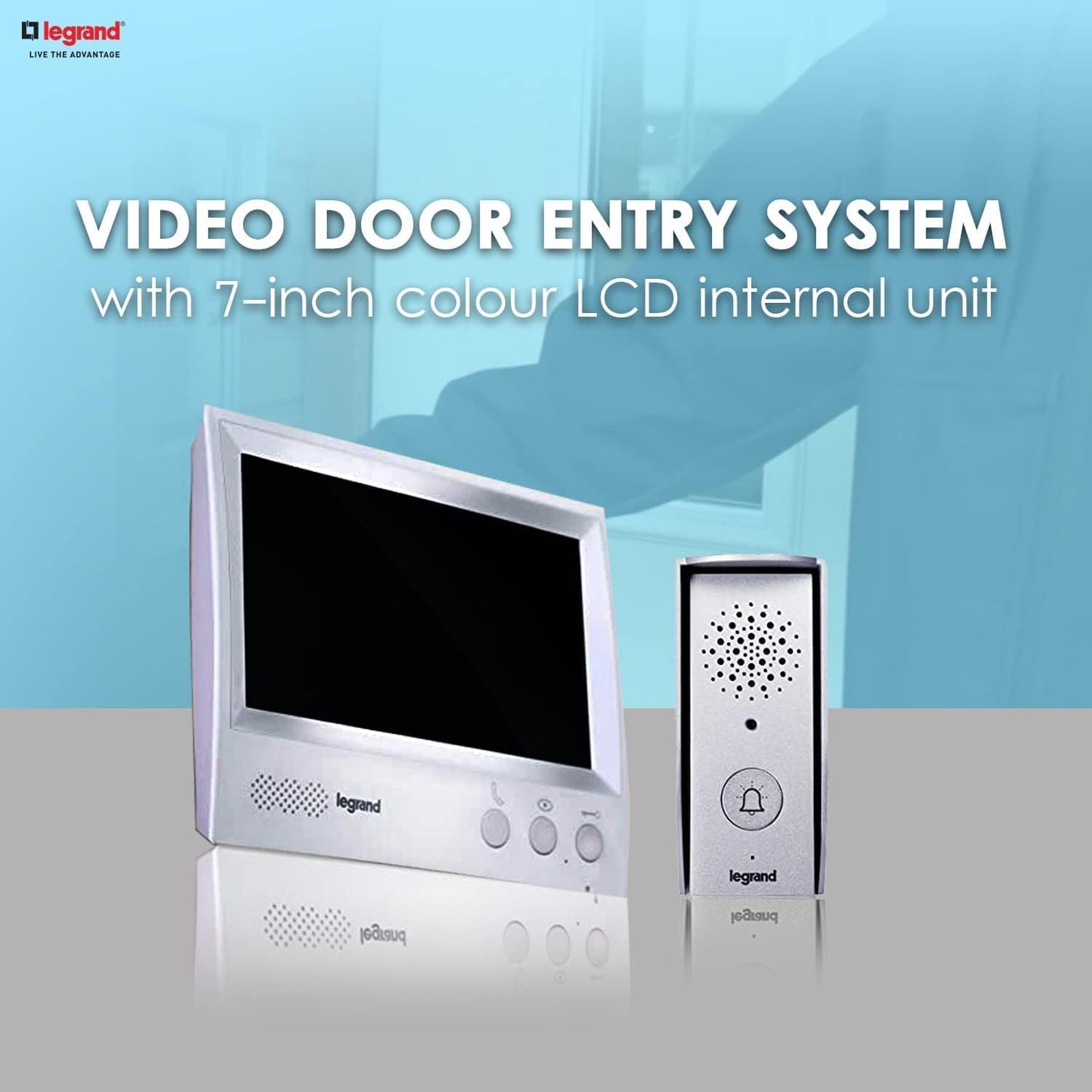 Legrand - 7inch video intercom kit, 4-wires, hands-free