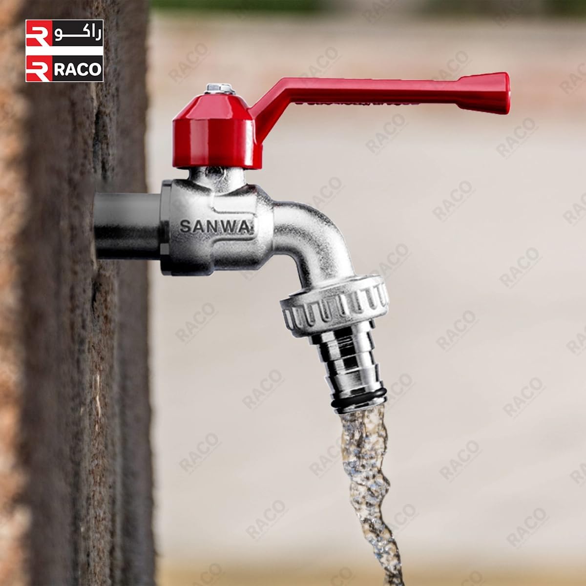 RACO Sanwa Long Ball Valve, Single Handle Garden Tap for Garden, Home & Industrial Use (1/2 Inch)