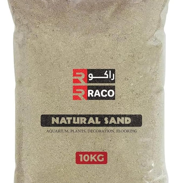 RACO Multi Purpose Natural Sand for Construction Flooring Aquarium Plants and DIY (10KG, WHITE)