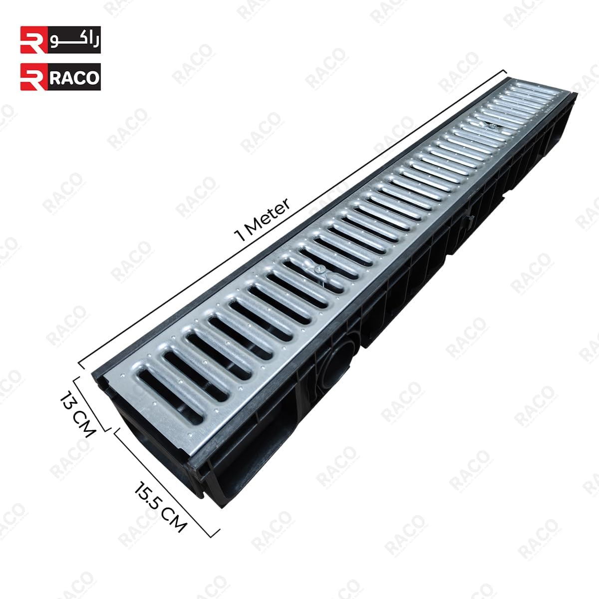 RACO Floor Grating | Drainage Channel Grate for Garage, Water Rain Storm, Shower, Wet Room, Garden, Driveway – 1Mtr Length