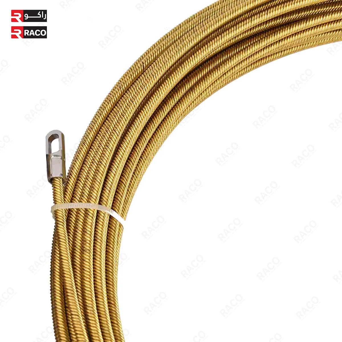 RACO Giffex Cable Pulling Spring, Cable Guider Puller, Universal Wire Puller Tool, Electrical Wire Threader, Wiring Installation Tool Gold 4MM