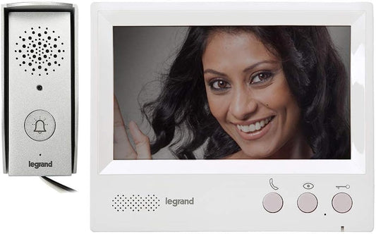 Legrand - 7inch video intercom kit, 4-wires, hands-free