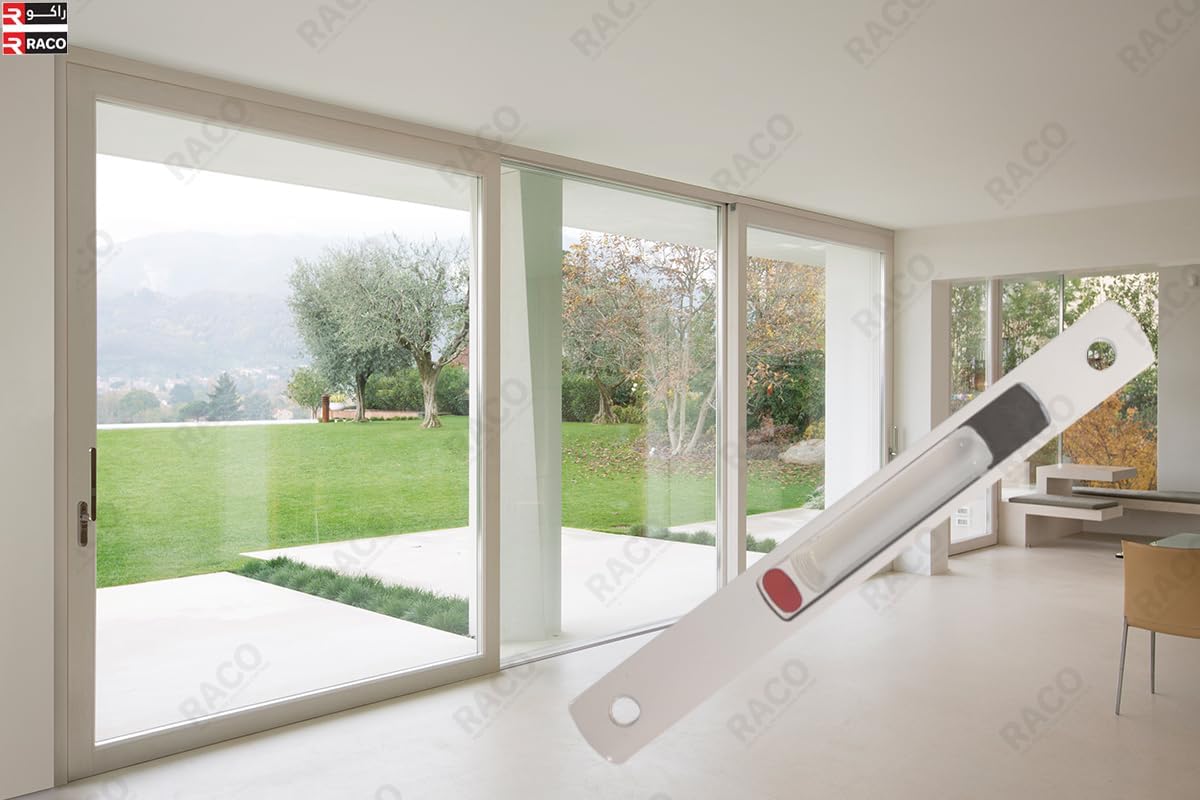 RACO Aluminium Sliding Door Lock Set | Modern and Simple Sliding Door Flush Latch | Sliding Glass Door Handle Set | Suitable for Sliding Doors and Windows
