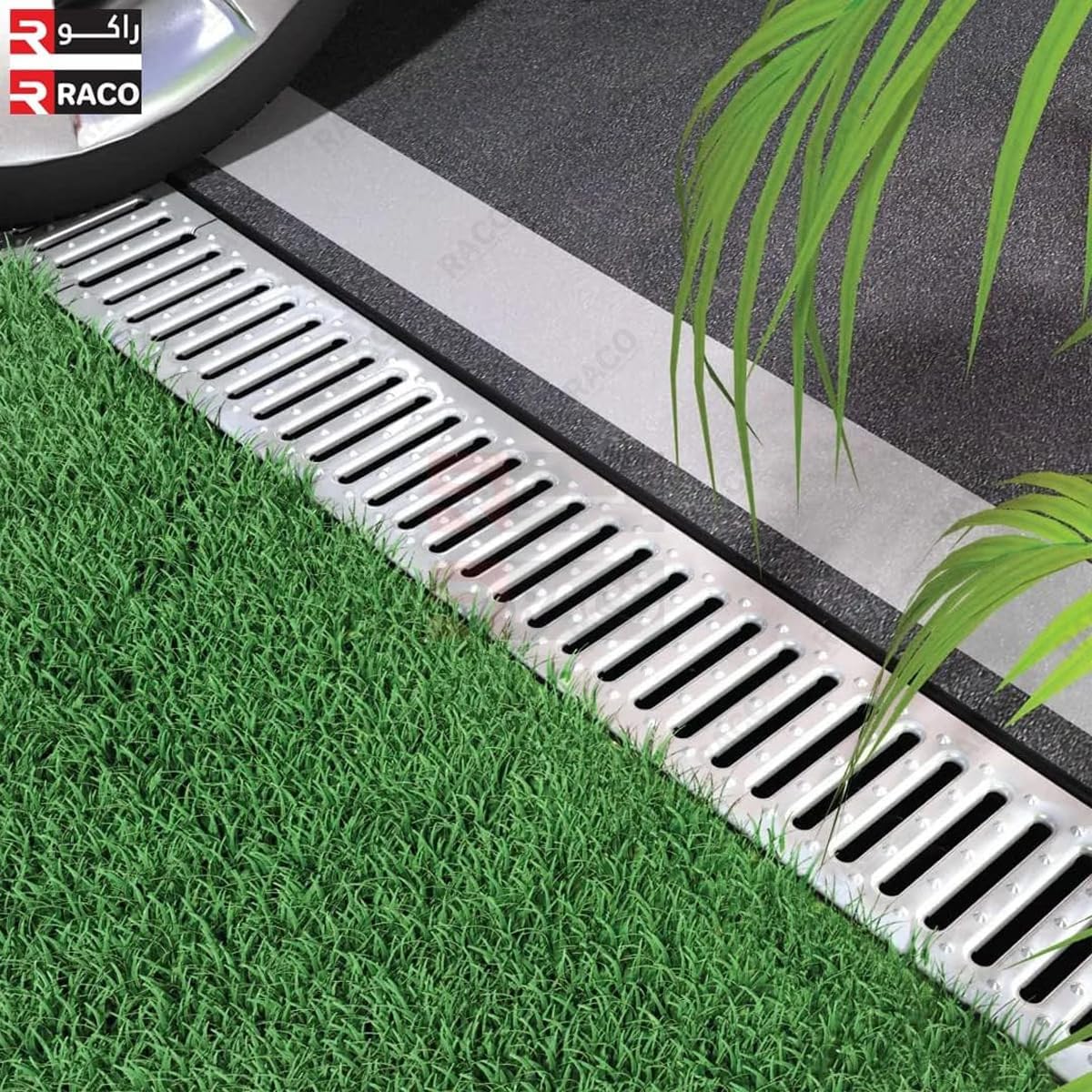 RACO Floor Grating | Drainage Channel Grate for Garage, Water Rain Storm, Shower, Wet Room, Garden, Driveway – 1Mtr Length