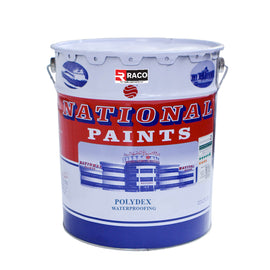 RACO National Pollydex | White Liquid Waterproof Sealant for Roof | Outdoor Water-Based Waterproof Coating. (Drum (18 ltr))