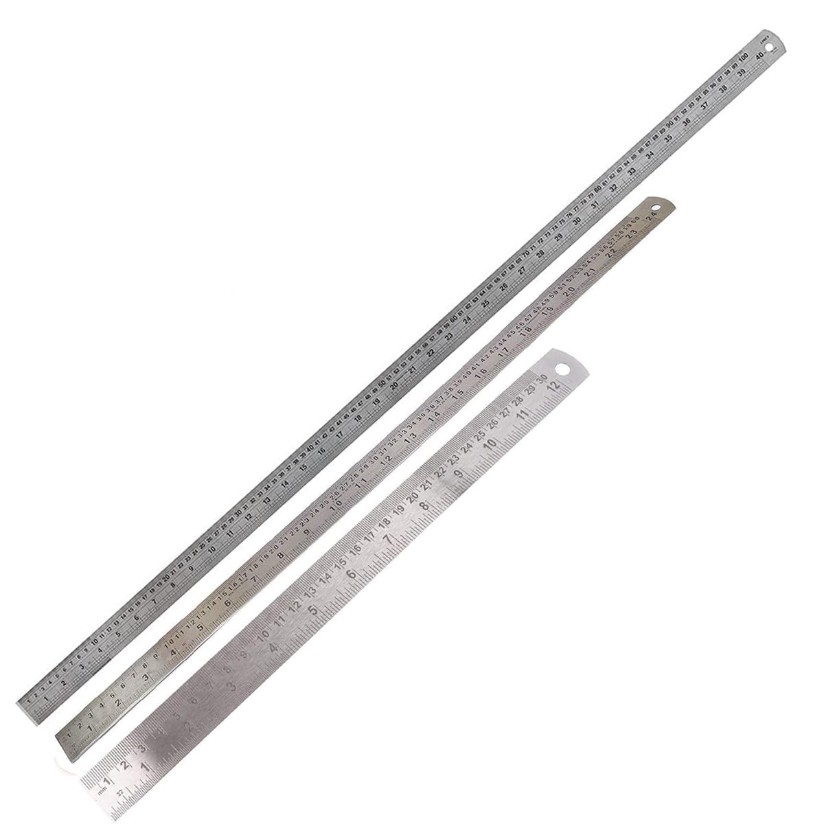 RACO Uken Stainless Steel Ruler | Heavy-Duty SS Scale with Conversion Table for School, Office, Home, Architects, Engineers, and Craft Supplies